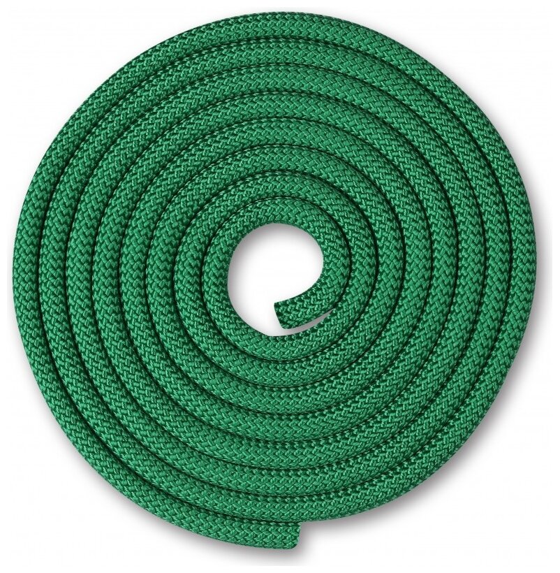 Скакалка гимнастическая INDIGO SM-121-GR, утяжеленная, длина 2,5м, шнур, зеленый