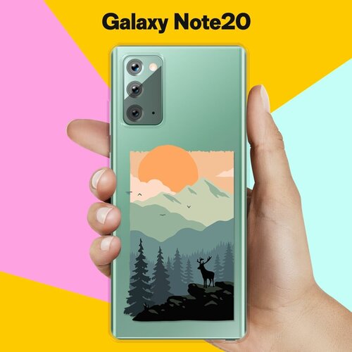 Силиконовый чехол Горы и лес на Samsung Galaxy Note 20 силиконовый чехол на samsung galaxy note 9 горы 20 для самсунг галакси ноут 9