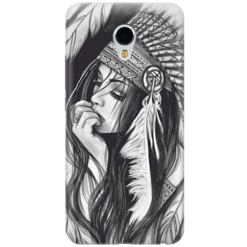 фото Cиликоновый чехол эскиз девушки на meizu mx6 / мейзу мх6 re:pa