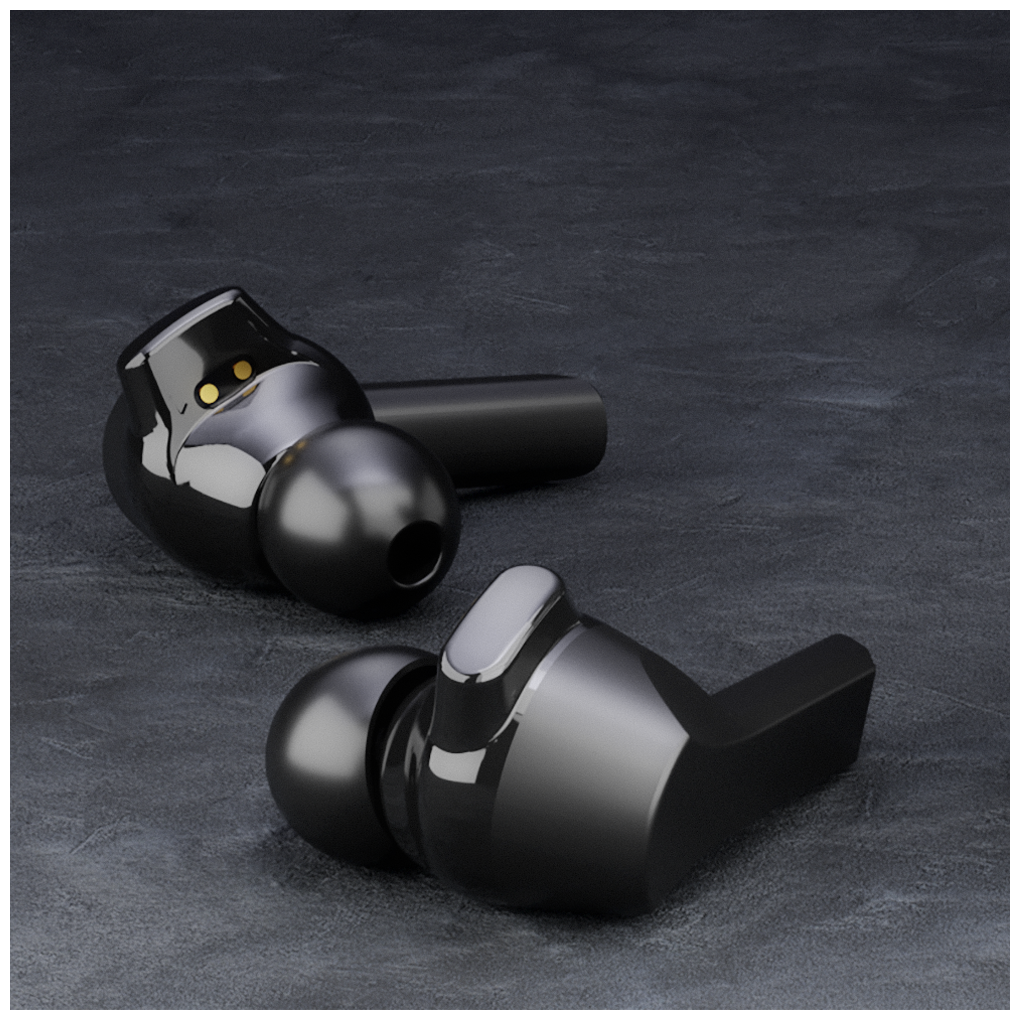 Наушники с микрофоном DEPPA Air Buds, Bluetooth/USB, вкладыши, черный [44168] - фото №4