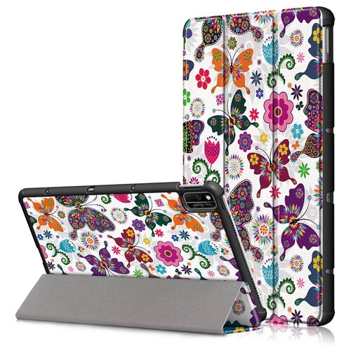 фото Чехол-обложка футляр mypads для huawei honor pad v6 (krj-w09) тонкий с магнитной застежкой необычный с красивым рисунком тематика бабочки