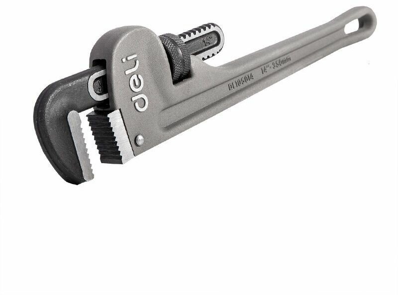 Трубный ключ Стиллсона облегченный Deli DL105014 320мм (ширина захвата 48мм, алюминиевый сплав + CrMo) - фотография № 5