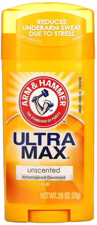Дезодорант-антиперспирант Arm&Hammer UltraMax мужской, без запаха, стик, 73 г