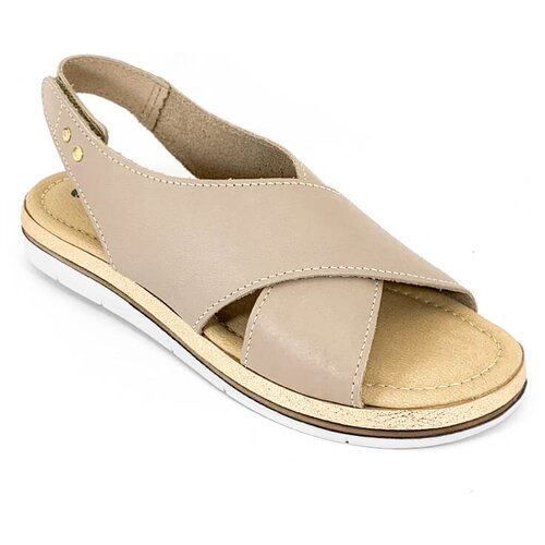 фото Босоножки из натуральной кожи inblu nb-3c бежевого цвета (размер 41 / 25см)