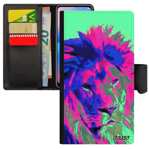 фото Чехол книжка на телефон apple iphone se 2020, "лев" хозяин самец utaupia