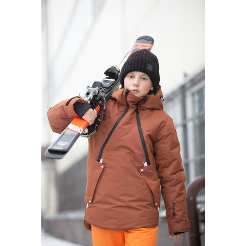 фото Куртка artel тандил, размер 122, коричневый, черный