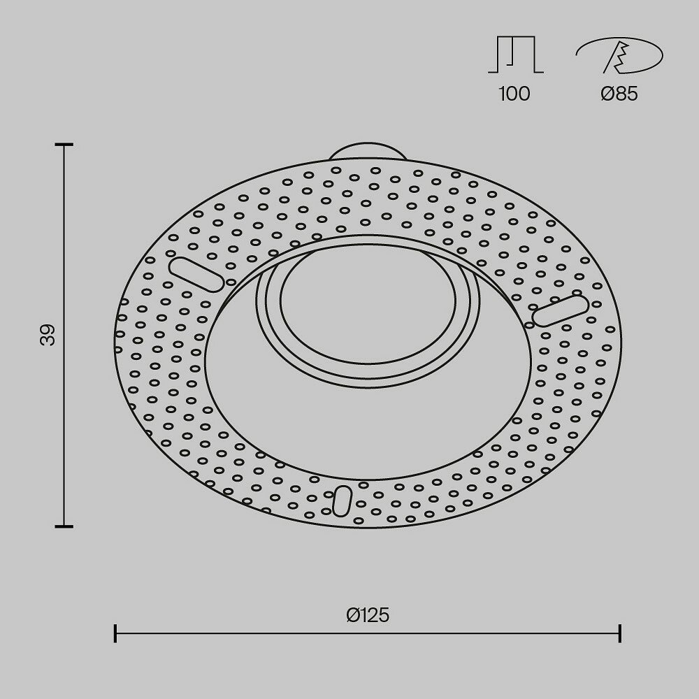 Встраиваемый светильник Maytoni Technical Dot DL042-01-RD-B - фотография № 15