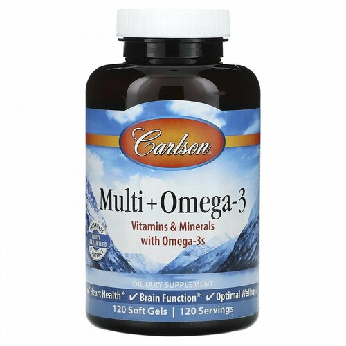 Carlson, Multi + Omega-3, 120 Soft Gels