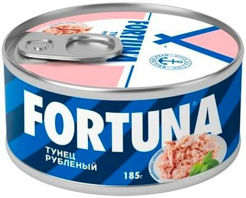 Тунец Fortuna полосатый рубленый, 185г