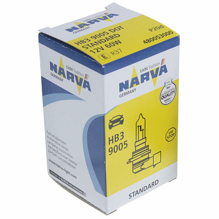 Лампа HB3 (9005) 12V 65W P20d NARVA NVA C1 48005