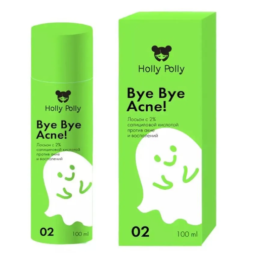 HOLLY POLLY, Bye Bye Acne! Лосьон с салициловой кислотой для проблемной кожи лица, против акне, 100 мл лосьон для проблемной кожи лица против акне с салициловой кислотой bye bye acne holly polly холли полли 100мл