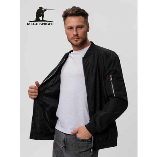  бомбер , силуэт прямой, быстросохнущая, карманы, внутренний карман, утепленная, размер XL, черный