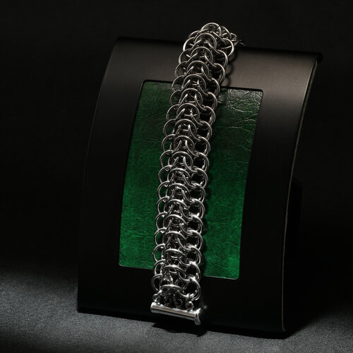 Браслет-цепочка Алёна Китаева Хребет дракона макси с магнитным замком, 1 шт., размер 19 см, диаметр 5.6 см, серебристый