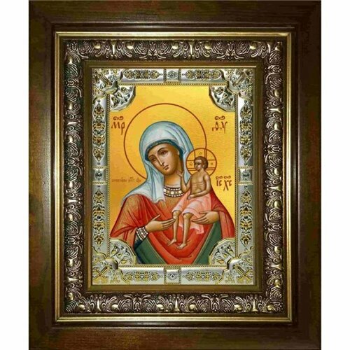 Икона Богородица Воспитание, 18x24 см, со стразами, в деревянном киоте, арт вк-2918