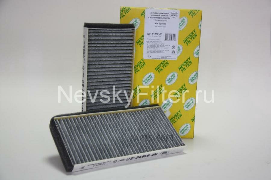 NEVSKY-FILTER NF6169C2 Фильтр салона KIA SHUMA/SPECTRA 04- 1.6/1.8 угольный