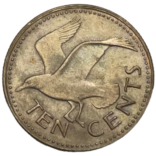 барбадос 10 центов 2005 г Барбадос 10 центов 1984 г.