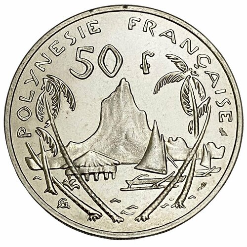 Французская Полинезия 50 франков 1967 г. (Проба) французская полинезия 5 франков 1965 г