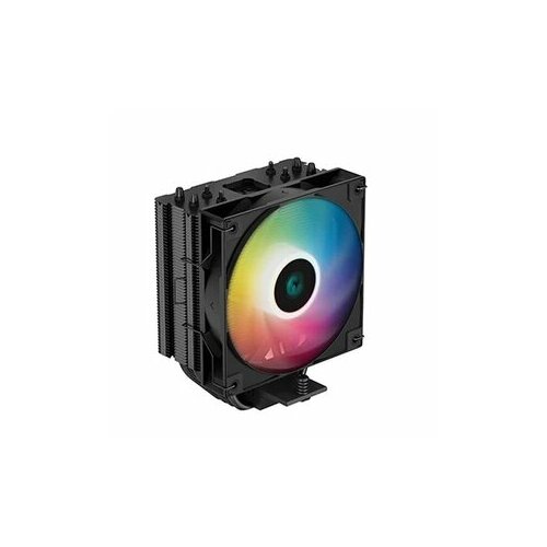 DEEPCOOL AG400 BK ARGB LGA1700/1200/115X/AM5/AM4 (18шт/кор, TDP 220W, PWM, ARGB Fan 120mm, 4 тепл. Трубки, черный) RET