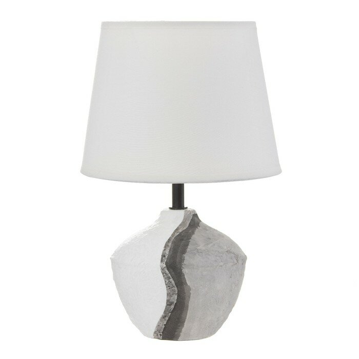 Настольная лампа "Алетта" Е14 40Вт бело-серый 20х20х36 см - фотография № 6