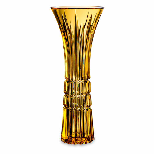 Ваза для цветов ГХЗ Элис 21 см, хрусталь, янтарный