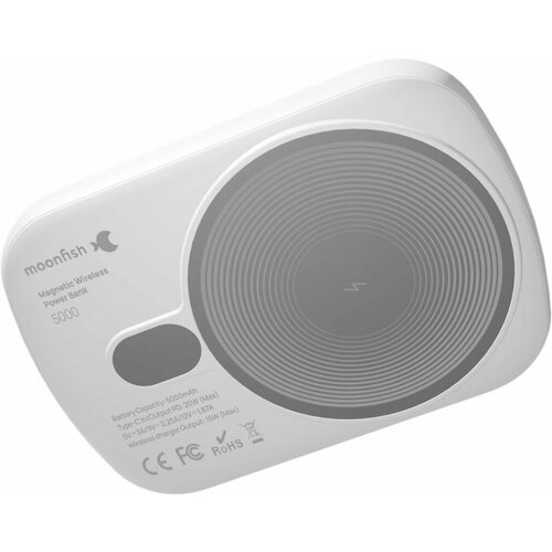 Внешний аккумулятор moonfish MagSafe 5000 мАч soft-touch белый 499000₽