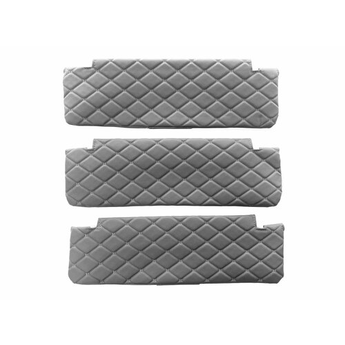 Чехлы на козырьки КАМАЗ декоративный серый ромб (3 шт)