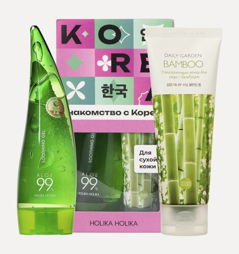 Изображение товара HOLIKA HOLIKA Набор для ухода за сухой кожей (Гель для лица и тела + Пенка для лица + Тканевая маска для лица)