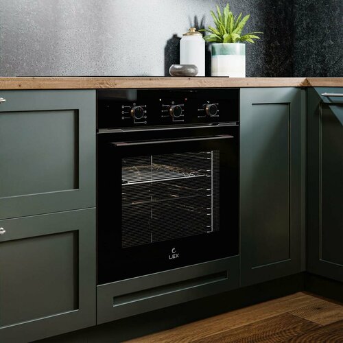 Духовой шкаф встраиваемый LEX EDM 075 BBL объем 60 л таймер 7 функций конвекция традиционный нижний нагрев турбо гриль турбо гриль с конвекцией подсветка размораживание тройное остекление дверцы традиционная очистка 30490₽