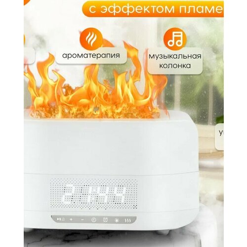 Увлажнитель воздуха настольный с разноцветной подсветкойаромадиффузорМини увлажнитель воздухаНочникдля дома белый 1111100₽