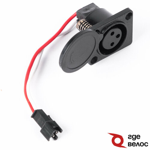 Гнездо зарядки АКБ ГдеВелос 3pin для электровелосипеда