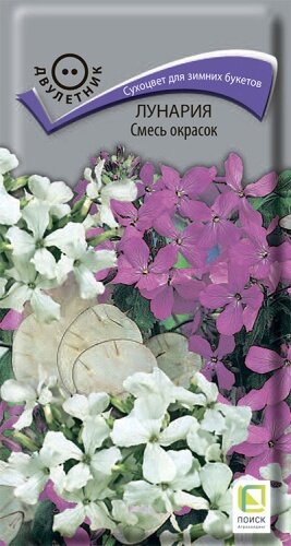 Семена Лунария Смесь окрасок 02г Сухоцвет Дв 90см (Поиск)