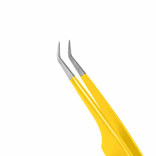 Пинцет для наращивания ресниц RILI Yellow Line тип L 5mm японская сталь 612₽