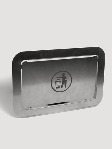 Изображение товара Люк-дверца MINDPLAST, для мусора, нержавеющая сталь, 2мм, 30x20 см