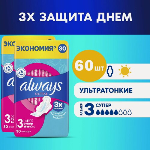 Изображение товара Прокладки Always Ultra Super Quatro, (30x2) 60шт