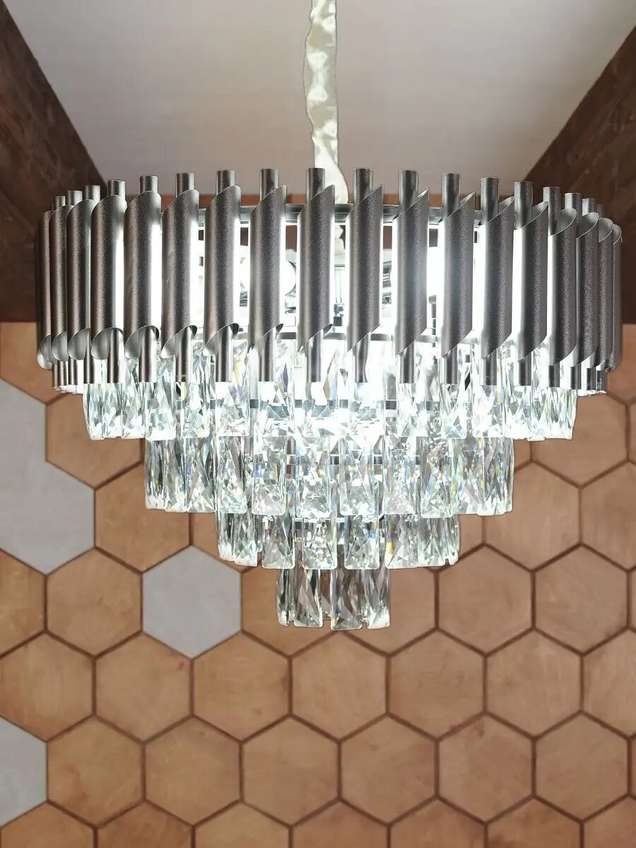 Люстра подвесная под хрусталь — фото 1
