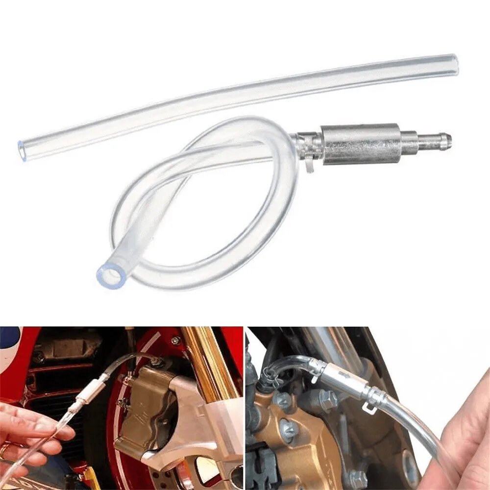 Полный комплект тормозных шлангов для прокачки тормозов для мотоциклов и автомобильных тормозных систем сцепления с алюминиевой трубкой клапана и резиновым шлангом