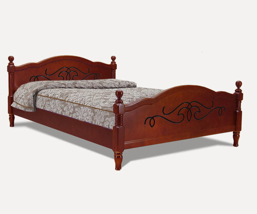 Изображение товара Кровать "Лама" из массива сосны 90x190 см, Итальянский орех 3