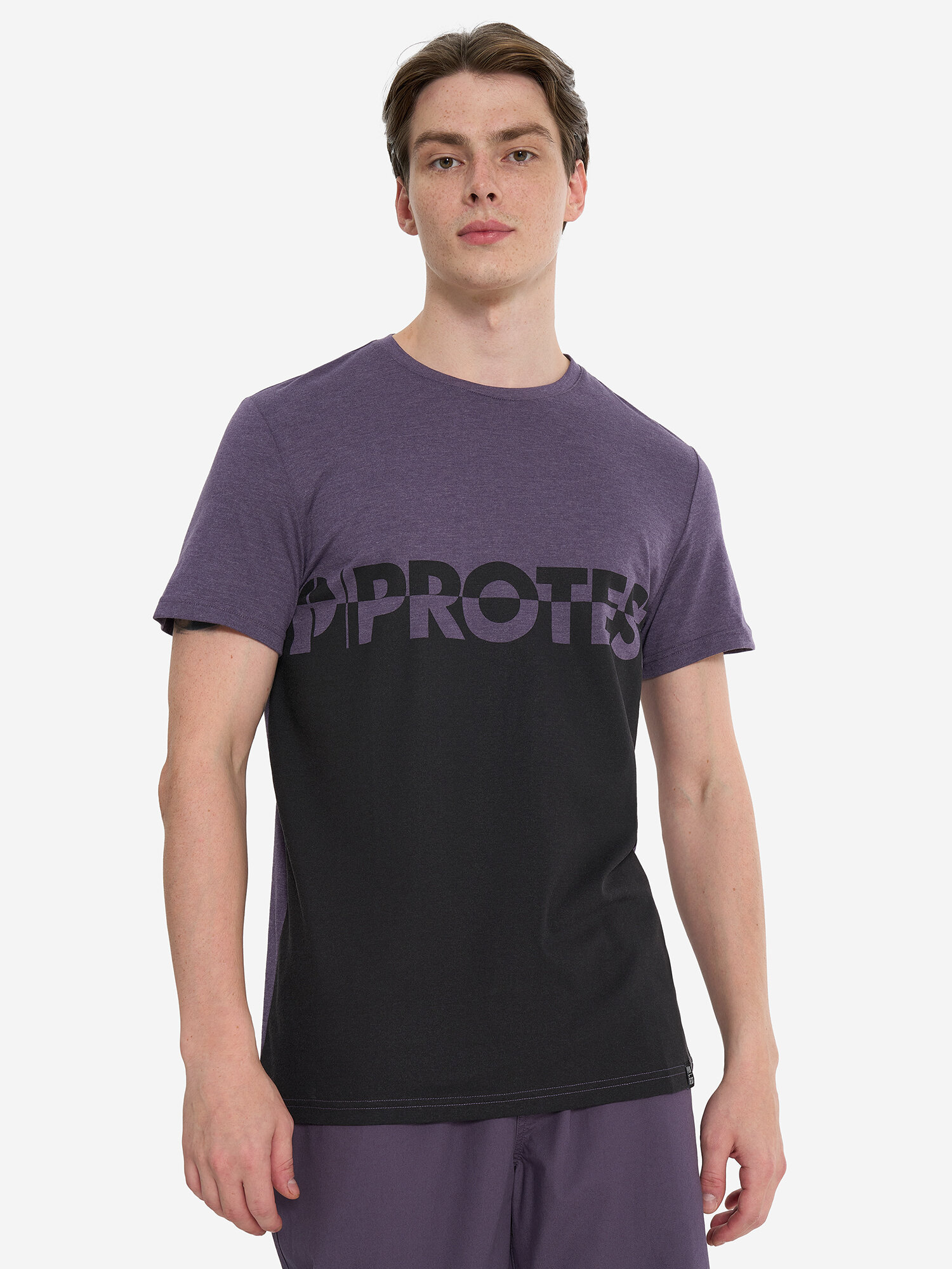 Футболка PROTEST Protest SS24 Male single dyed t-shirt, размер 52, фиолетовый — фото 1
