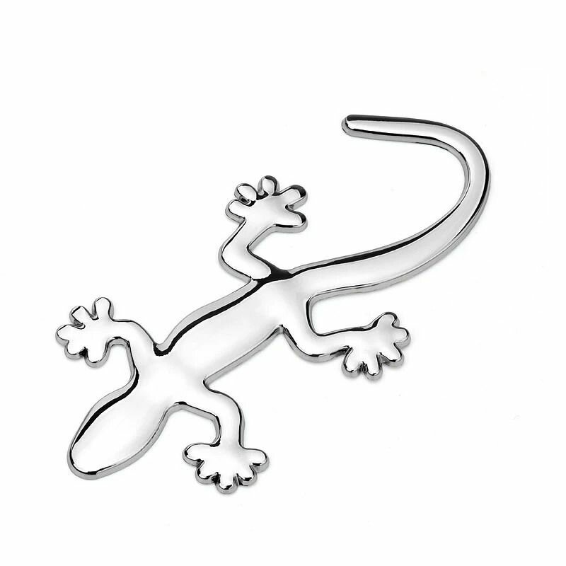 3D стикер металлический Ящерица размер 85 х 4 см