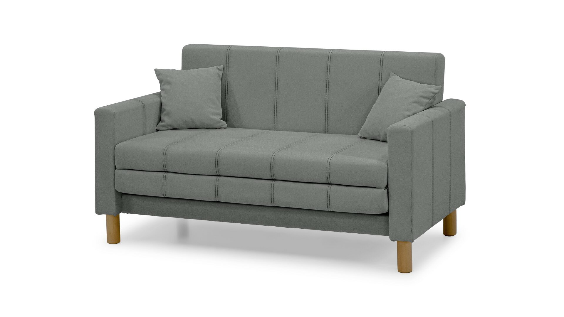Диван Уют Лайт Velutto 52 140x84x82 см, серый Велютто, выкатной Фиеста