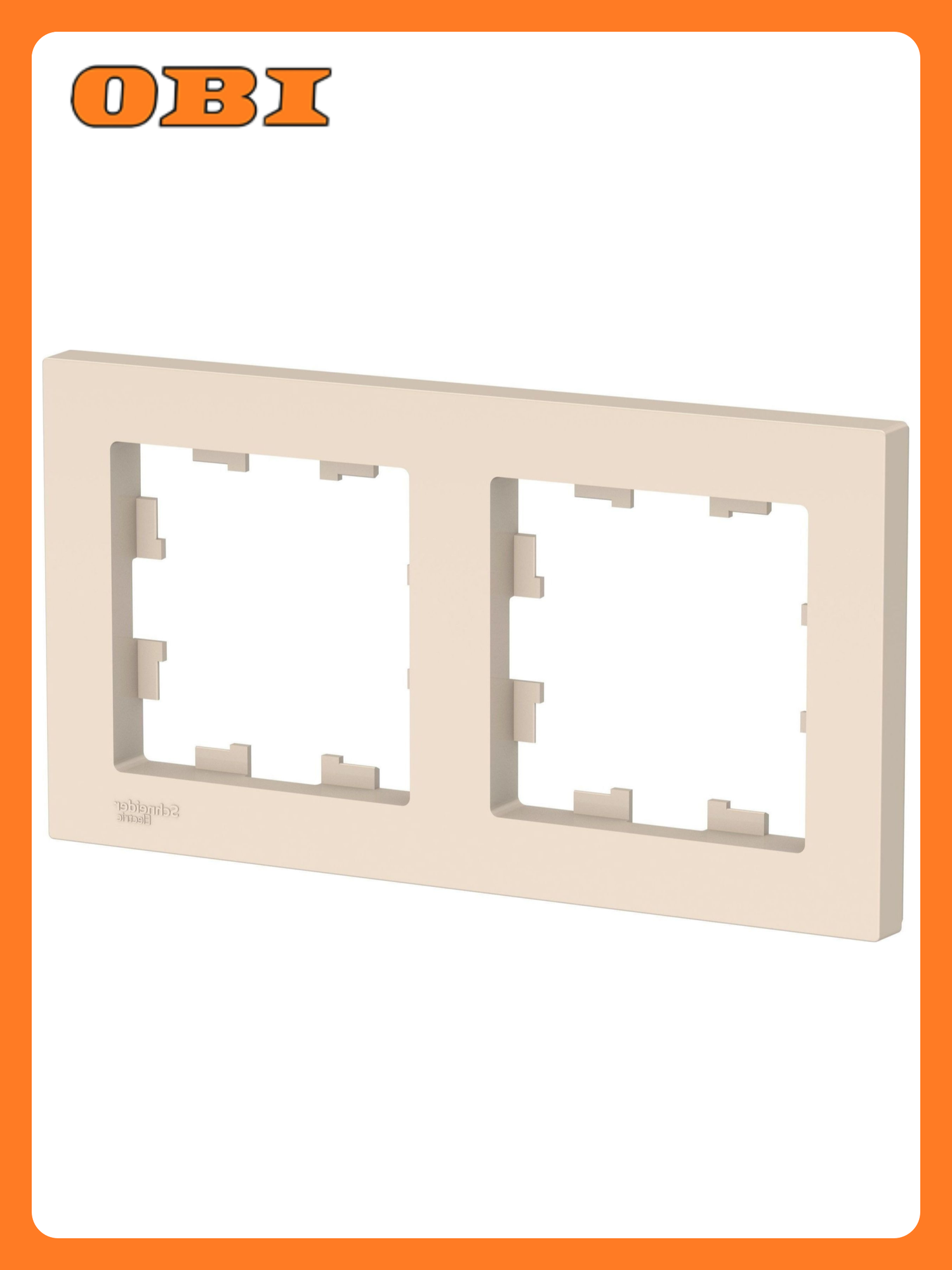 Рамка Schneider Electric AtlasDesign ATN000202 бежевая 2 гнезда IP20 ABS пластик