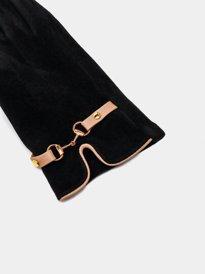 Перчатки  для девочек и женщин, размер one size, черный — фото 1