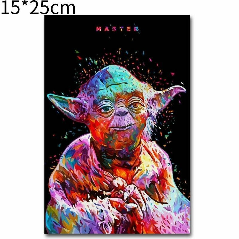 Постер из премиум шелка стильное современное искусство без рамы декор для стен стиль A - 15x25 см