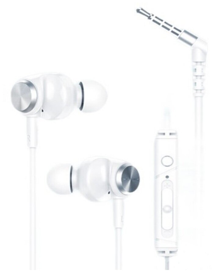 Проводные наушники Lenovo QF310 In-Ear Wired Earphone With Microphone белый