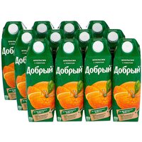 Сок Добрый Апельсин с мякотью, 1 л, 12 шт.