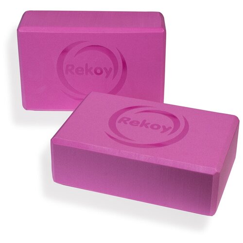 Блок для йоги Rekoy BLY2315, 2 шт. розовый блок для йоги rekoy bly2315 розовый