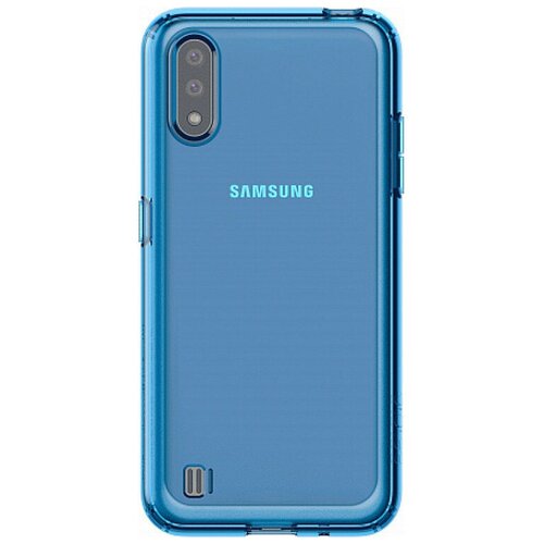 Чехол (клип-кейс) SAMSUNG araree A cover, для Samsung Galaxy A01, синий [gp-fpa015kdalr]