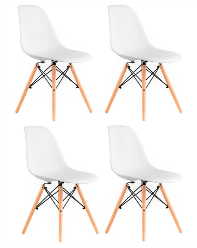 Комплект стульев Stool Group EAMES белый (Y801 white X4)