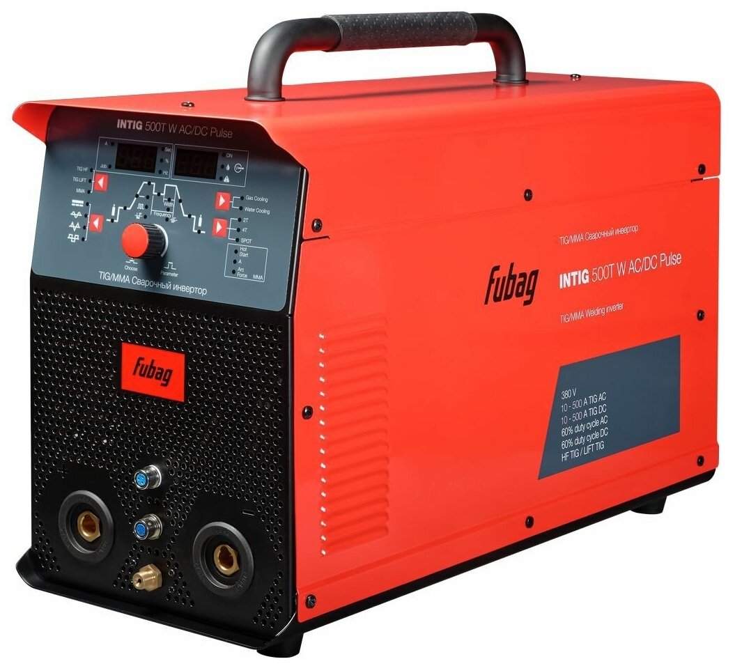 Сварочный инверторный аргонодуговой аппарат FUBAG INTIG 500 T AC/DC PULSE с горелкой FB TIG 26 5P 4m 31457.2 Fubag