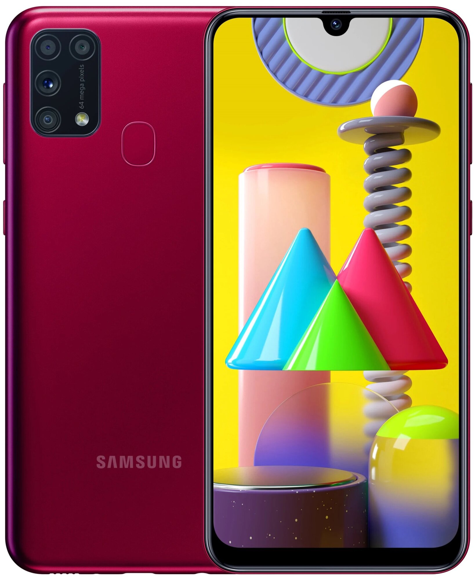 Смартфон Samsung Galaxy M31 6/128 ГБ RU, Dual nano SIM, красный